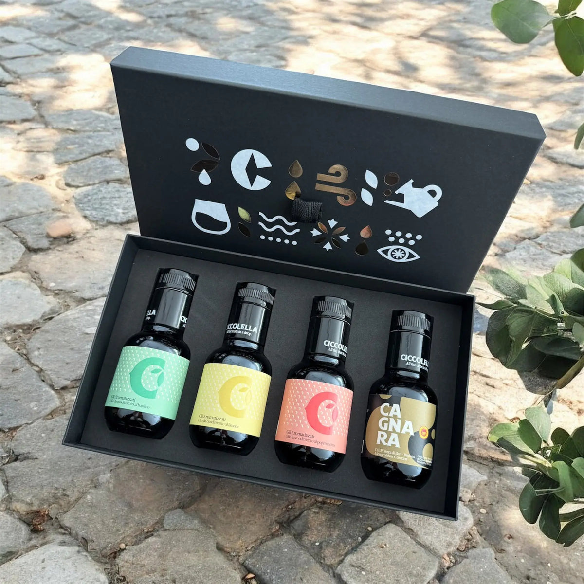Coffret 4 huiles d'olive des Pouilles