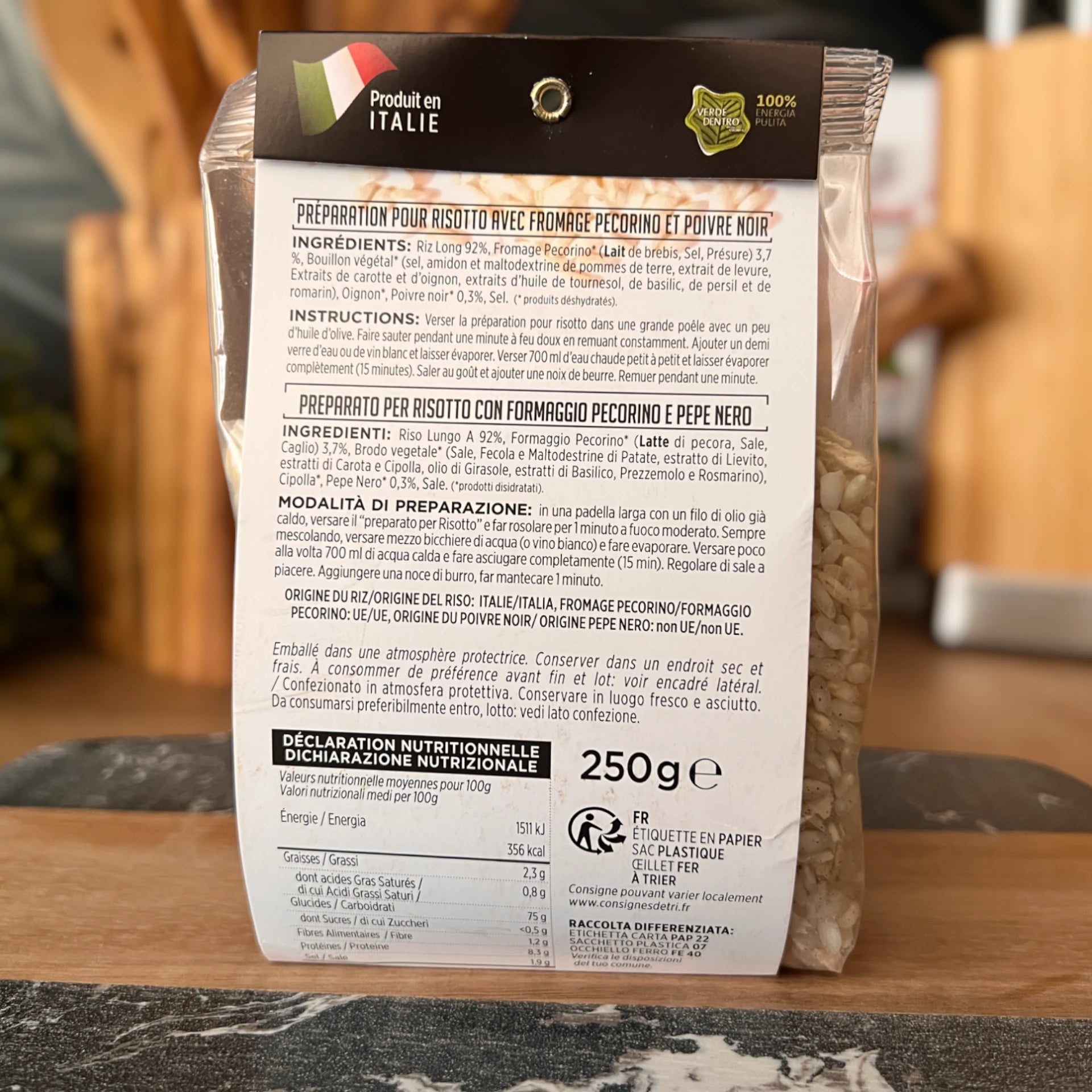 Risotto Pecorino et Poivre — Épicerie italienne Il Passaggio